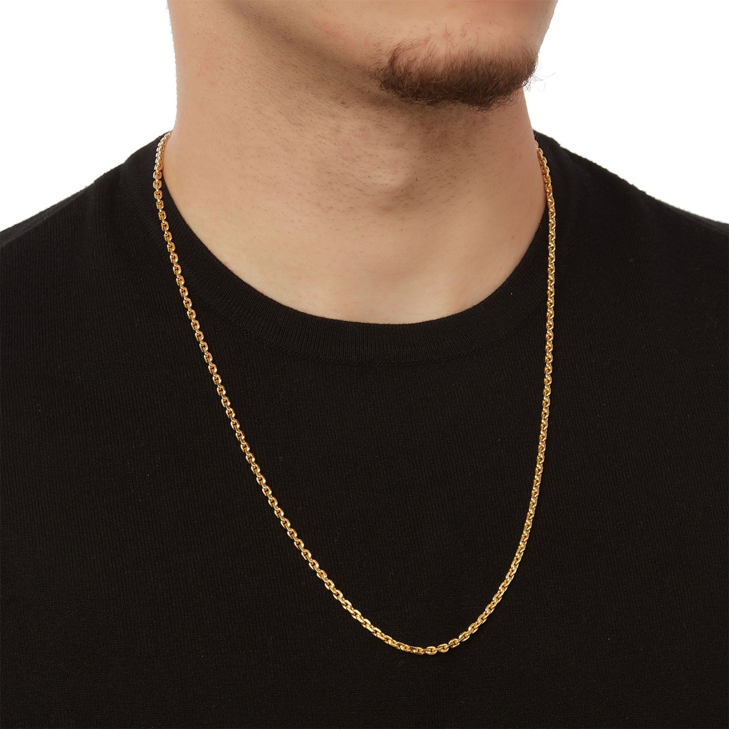 Chain Necklace for Men Gold KT18 or KT14 Handmade. Product code: 000111