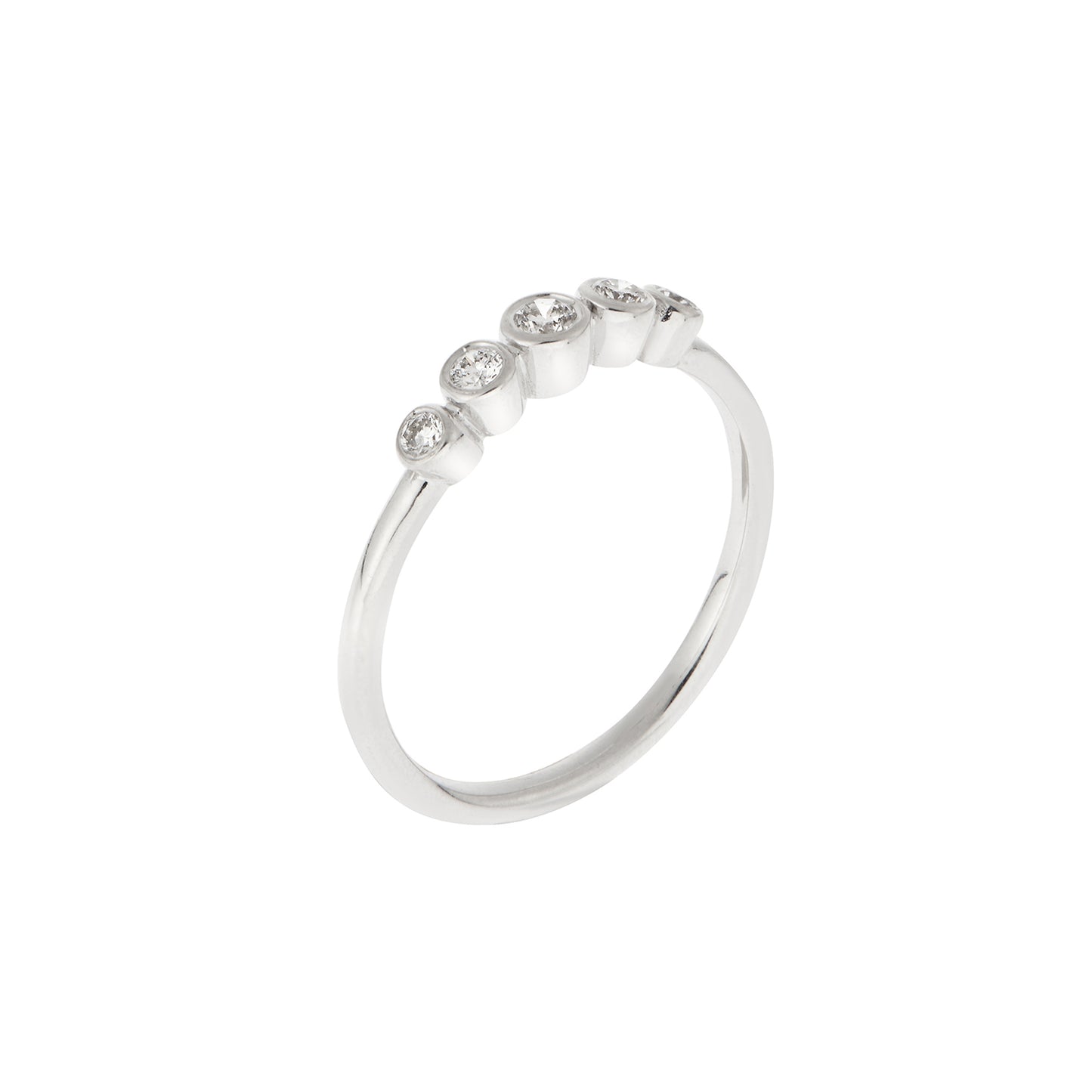 Diamond half-band 18k white gold. Product Code : 1333D058W
