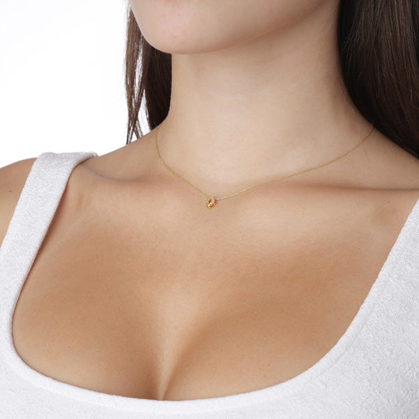 Marquise Pendant 18KT Yellow Gold with Brilliant cut Diamonds