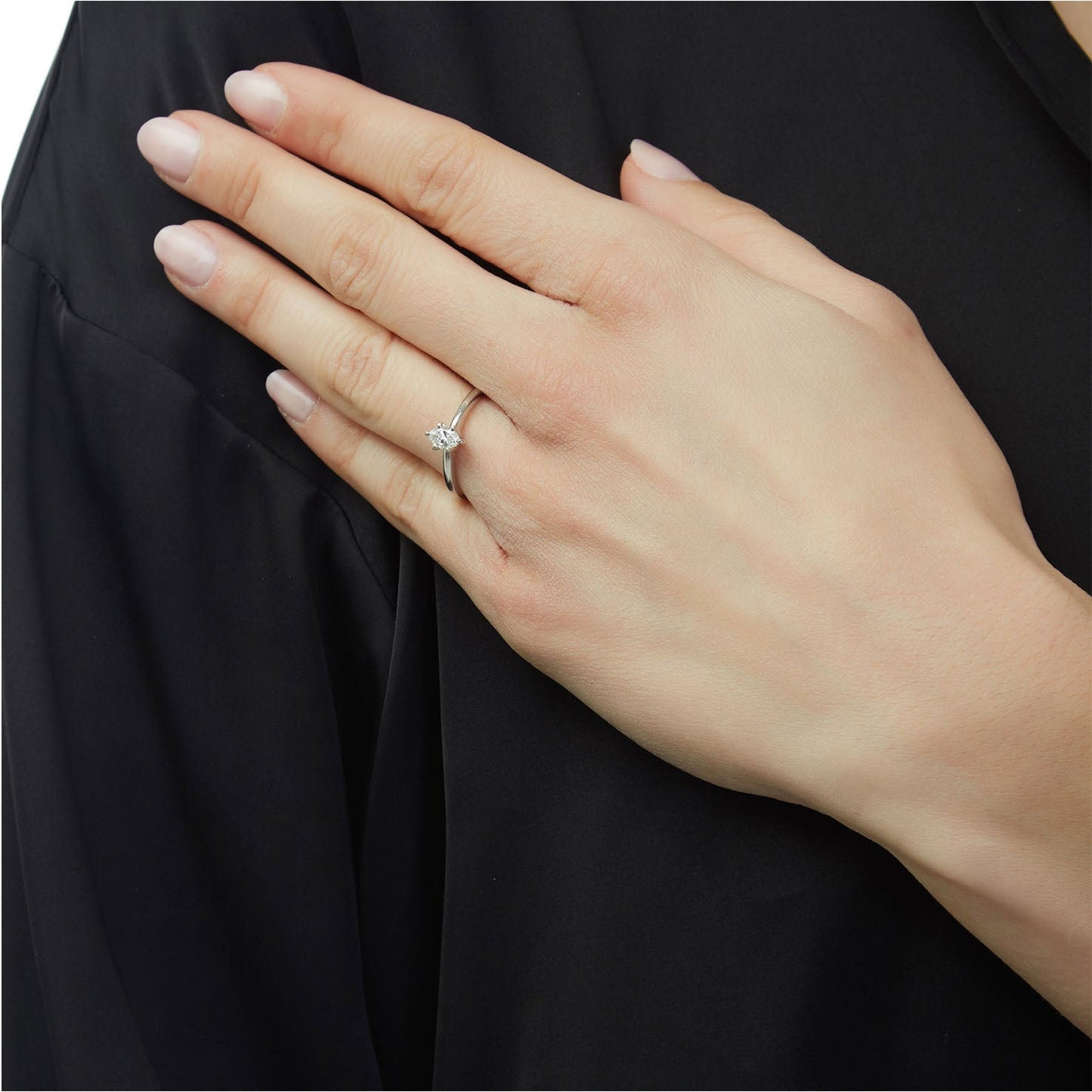 Ring 18KT White Gold with a Μarquise cut Diamond Solitaire. Product code:277D596D