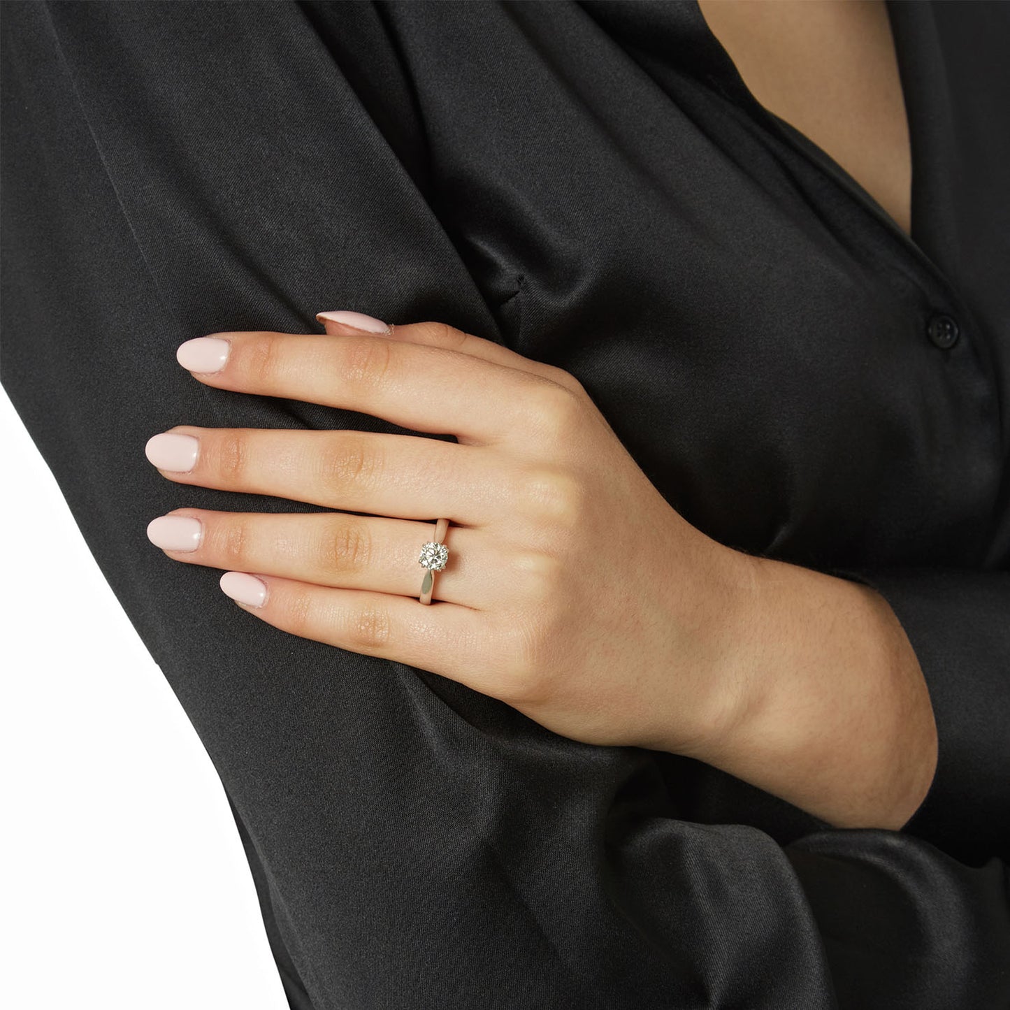 Diamond Brilliant Cut Solitaire KT18 White Gold . Product Code:299D1139