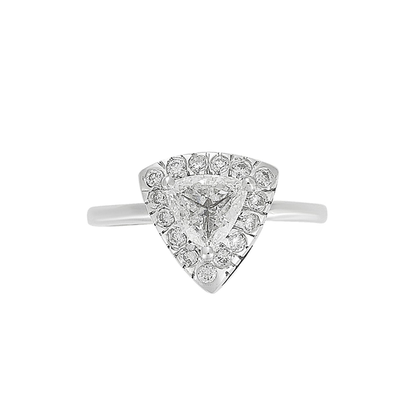 Trillion cut diamond solitaire 18 carat white gold. Product Code : 1240DA29W