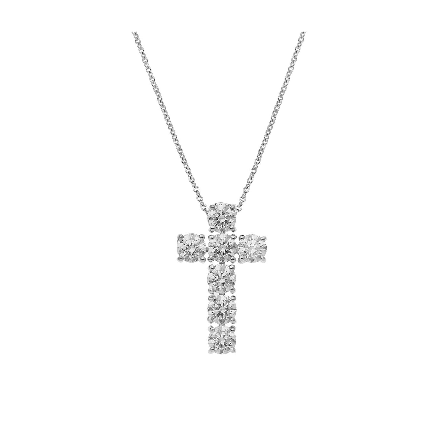 Diamond Cross 18KT White Gold with Brilliant cut Diamonds