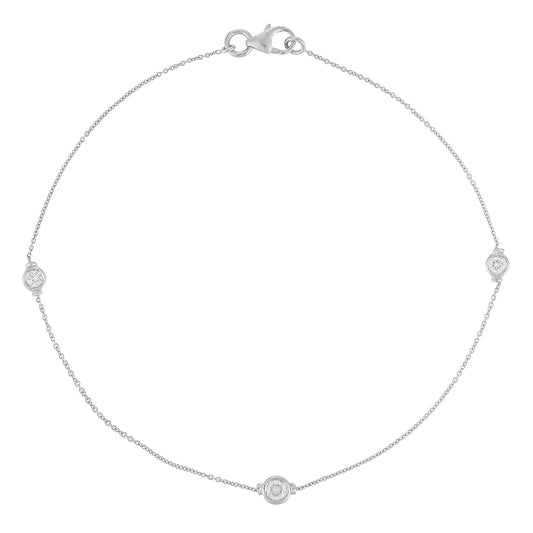 Diamond chain bracelet 18k white gold.   Product Code : 192HB087