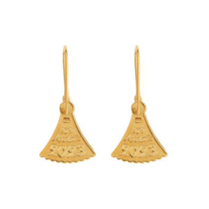 “Μadonna Lily” lucky charm earrings gold plated 925 silver.Product code: 103E2023. Primordial symbol of Rebirth, Purity, Magnificence, Perfection and Power.