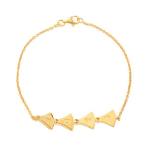 Lucky charm 2023-Madonna Lily-Bracelet silver 925 gold-plated. Product code: 6ABB2023