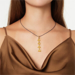 Lucky charm 2023-Madonna lily-Pendant silver 925 gold-plated with cord. Product code: 90M2023