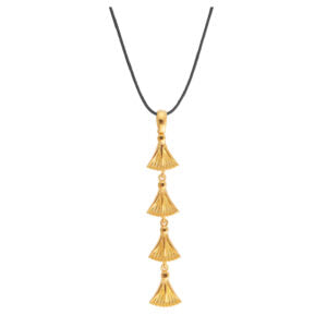 Lucky charm 2023-Madonna lily-Pendant silver 925 gold-plated with cord. Product code: 90M2023