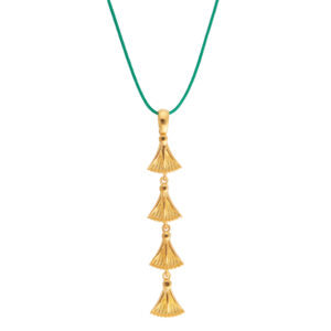 Lucky charm 2023-Madonna lily-Pendant silver 925 gold-plated with cord. Product code: 90M2023