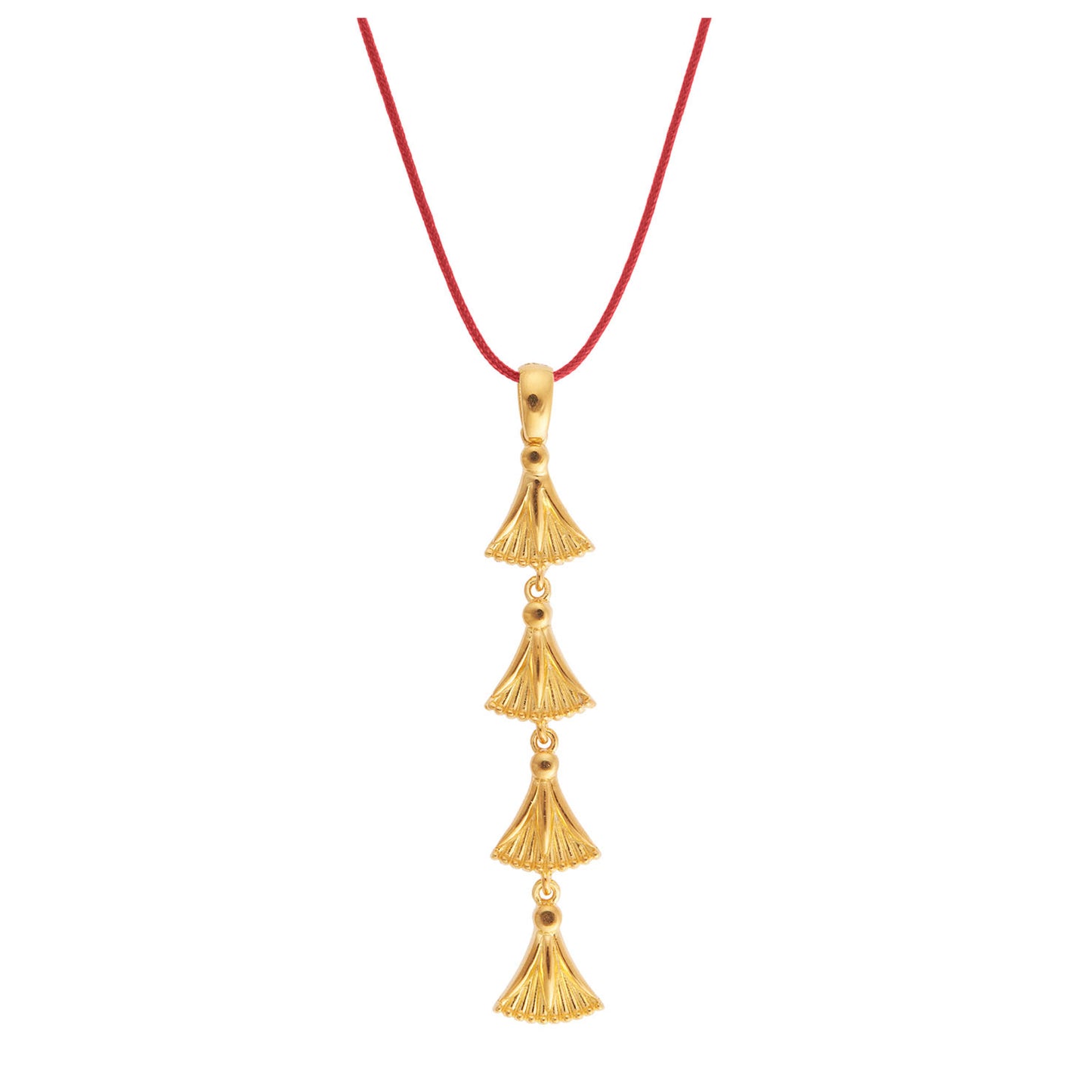 Lucky charm 2023-Madonna lily-Pendant silver 925 gold-plated with cord. Product code: 90M2023