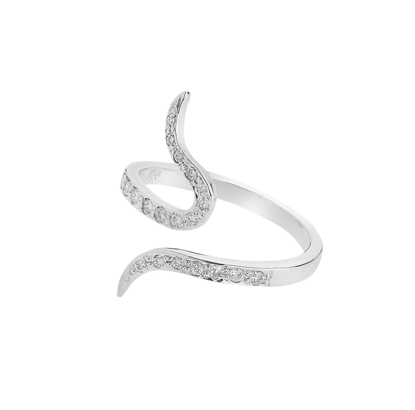 Diamond ring 18ΚΤ white gold : 1178DA56WD