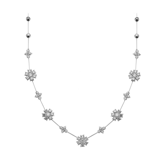 Necklace 18KT White Gold with Brilliant cut Diamonds. Product Code : 314HN059