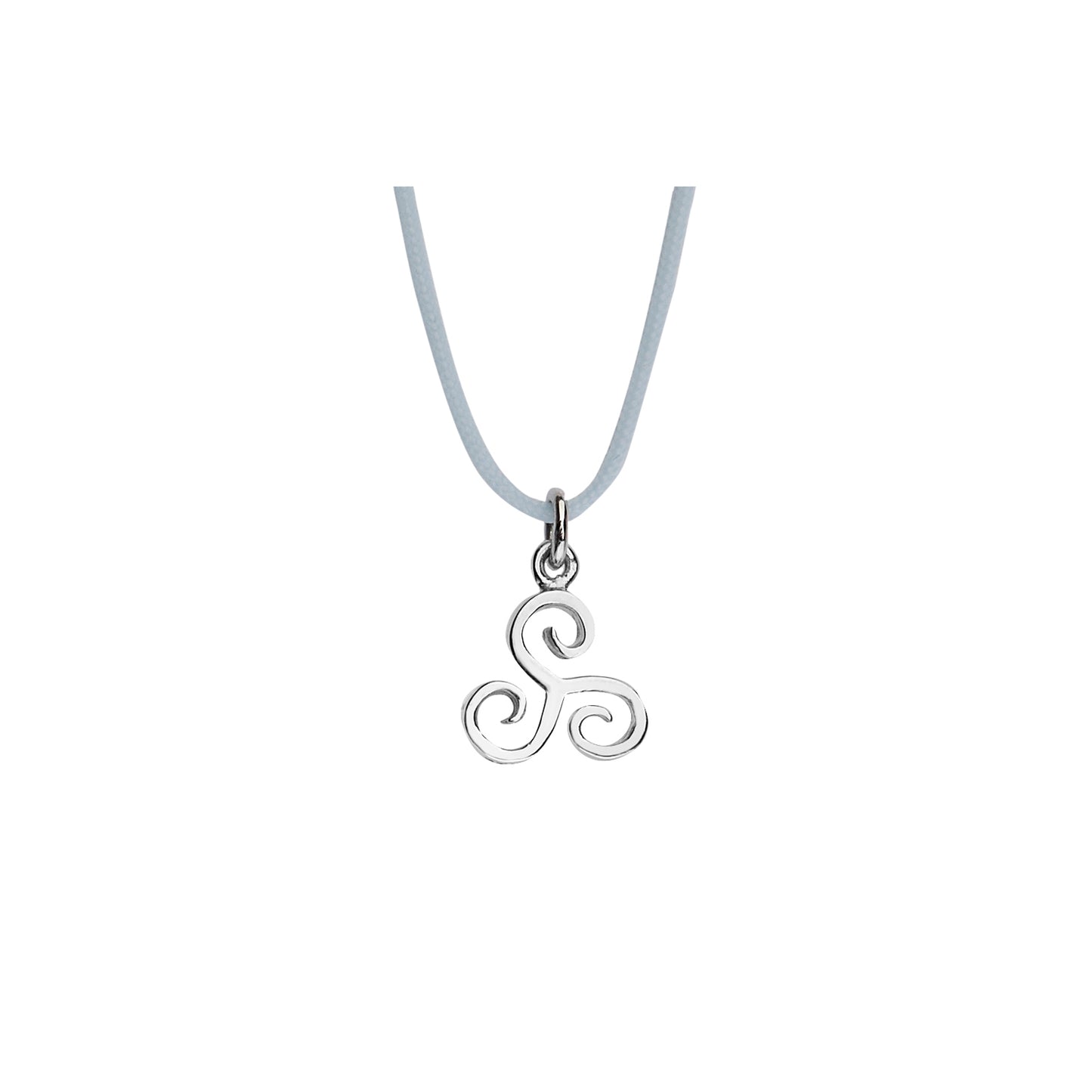 "Triskelion", 18 carat white gold charm. The Triskelion is a symbol of action, energy and progress. Product Code: 399MW014S