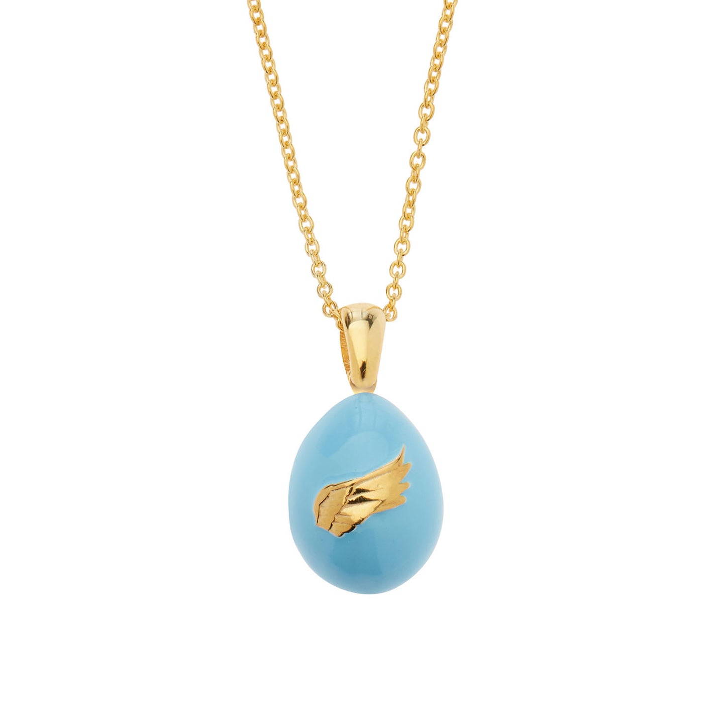 “Angel Wings” Easter Egg Pendant on a Chain. Product Code: 91MAYG23c Turquoise