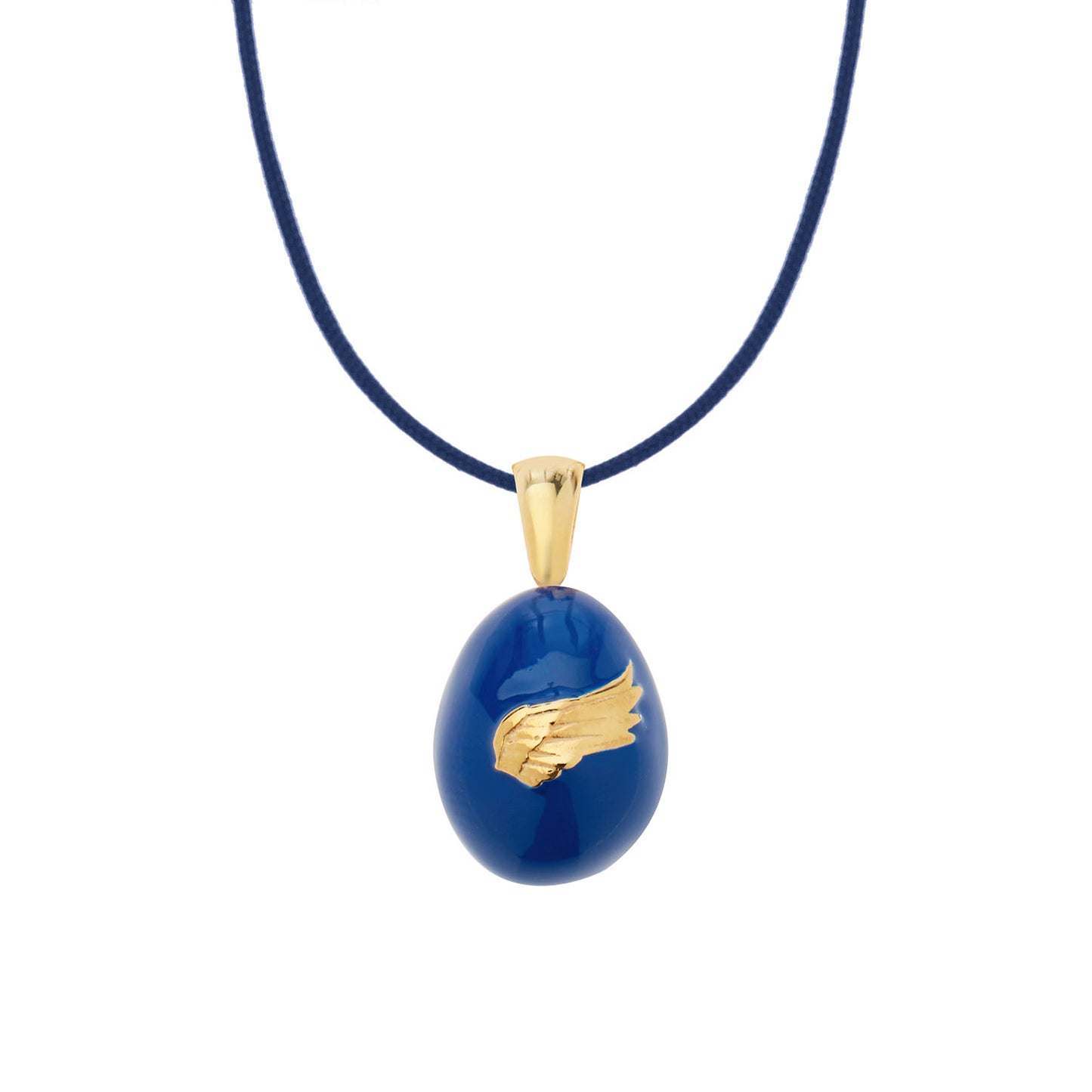 “Angel Wings” Easter Egg Pendant on a Cord. Product Code: 91MAYG23 Blue