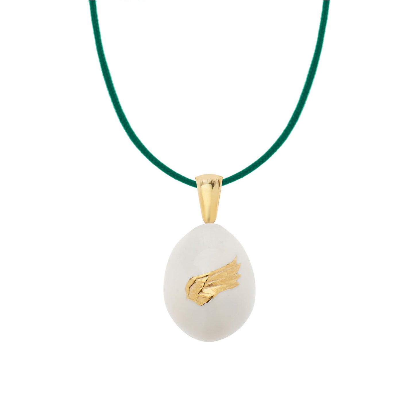 “Angel Wings” Easter Egg Pendant on a Cord. Product Code: 91MAYG23 Ivory
