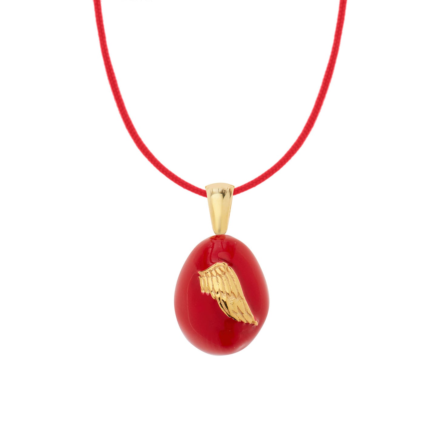 “Angel Wings” Easter Egg Pendant on a Cord. Product Code: 92MAYG23 Red