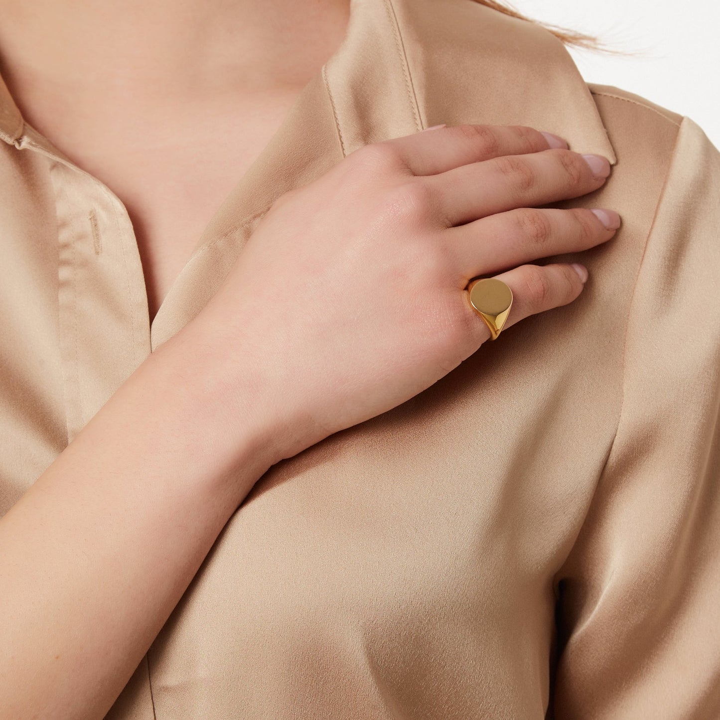 Handmade 18KT Yellow Gold Chevalier Ring