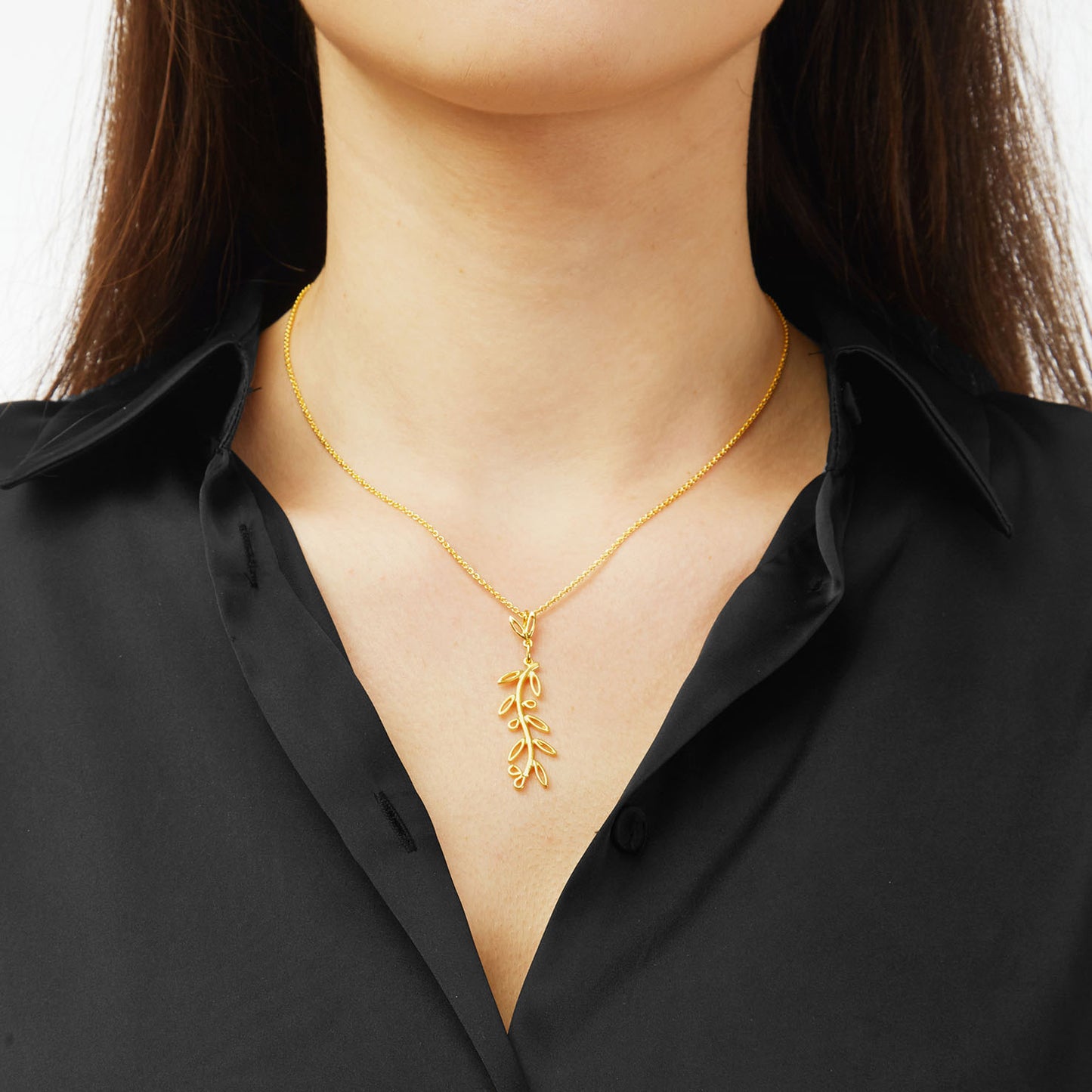 “Olive wreath” pendant gold-plated silver 925.   Product Code : 1.olivewreathpendant.