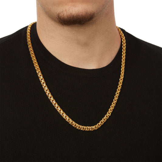 Gold Chain Necklace Unisex  KT18 or KT14 Handmade. Product code: 000100