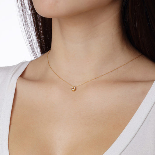 Pear Pendant 18KT  Yellow  Gold with Brilliant cut Diamonds