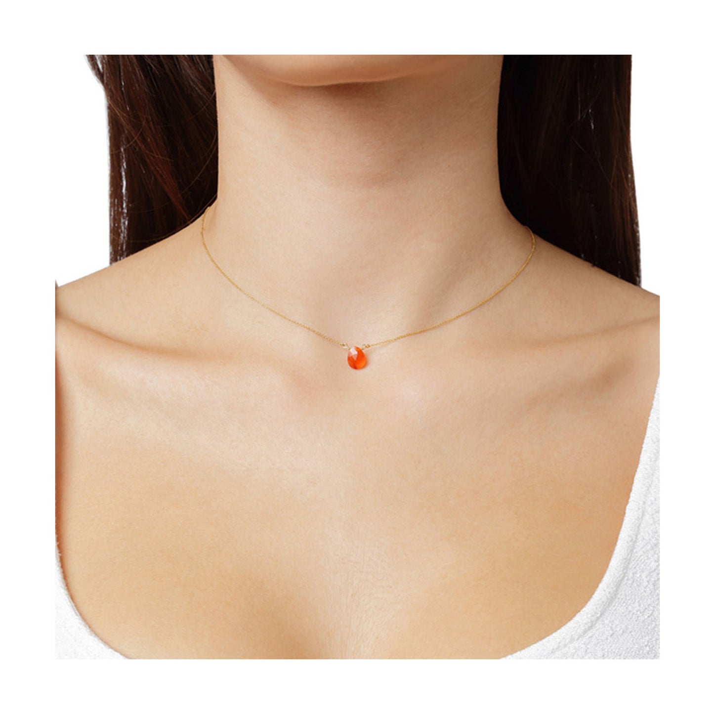 K18 Yellow Gold Carnelian Pendant.   Product Code : 546MCARNPRS
