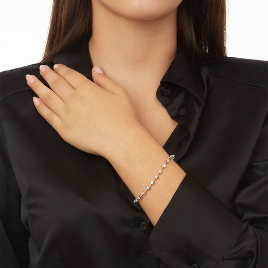 Bracelet White Gold 18KT with Brilliant Cut Diamonds. Product Code: 63HB043