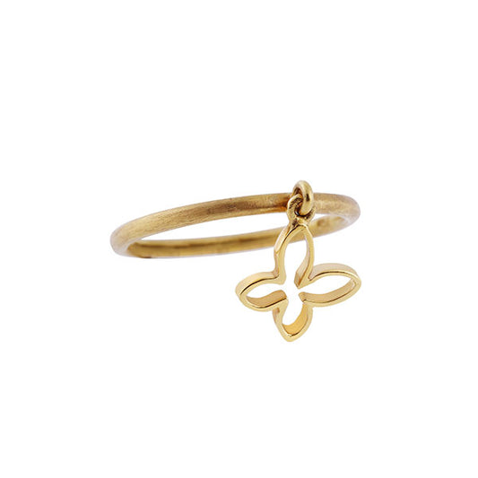"Butterfly" 18-carat yellow gold ring. Butterfly symbolises creativity, transformation, freedom and  love. Product Code: 293DY02.