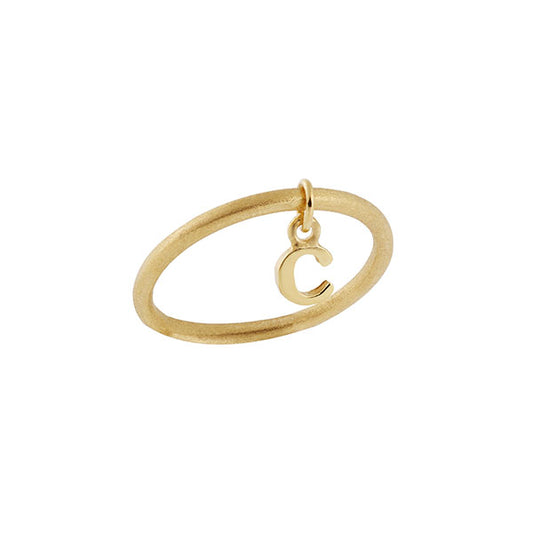 Alphabet Ring18KT yellow gold (Letter C)