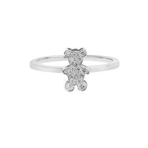 “Little bear” 18 carat white gold ring with diamonds. Product Code : 1059DA026W