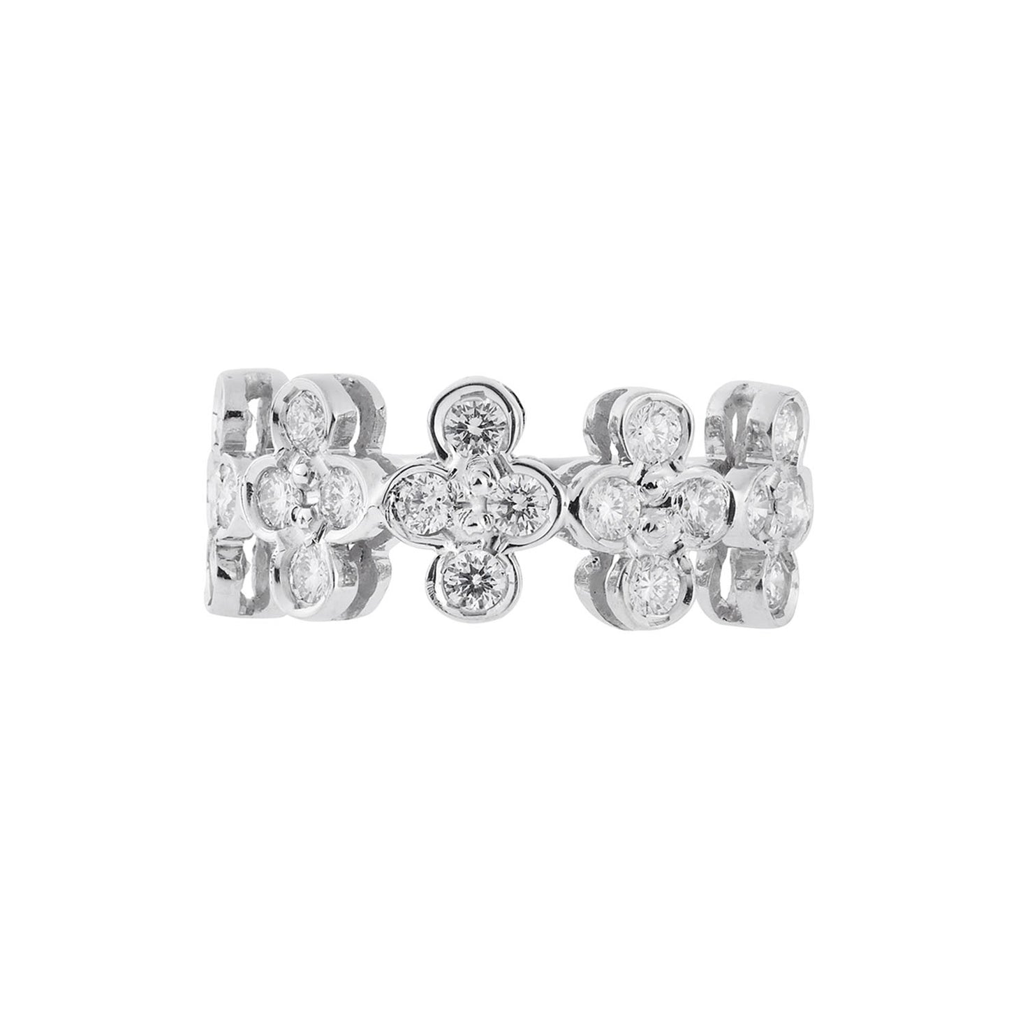 Brilliant cut diamond half band 18 carat white gold.   Product Code : 1200D5M33