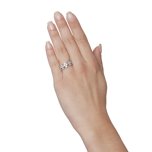 Brilliant cut diamond half band 18 carat white gold.   Product Code : 1200D5M33