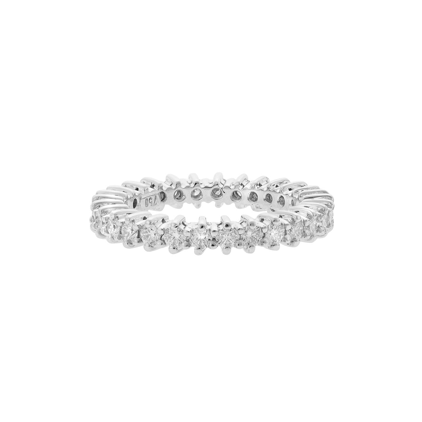 Diamond band 18 carat white gold.