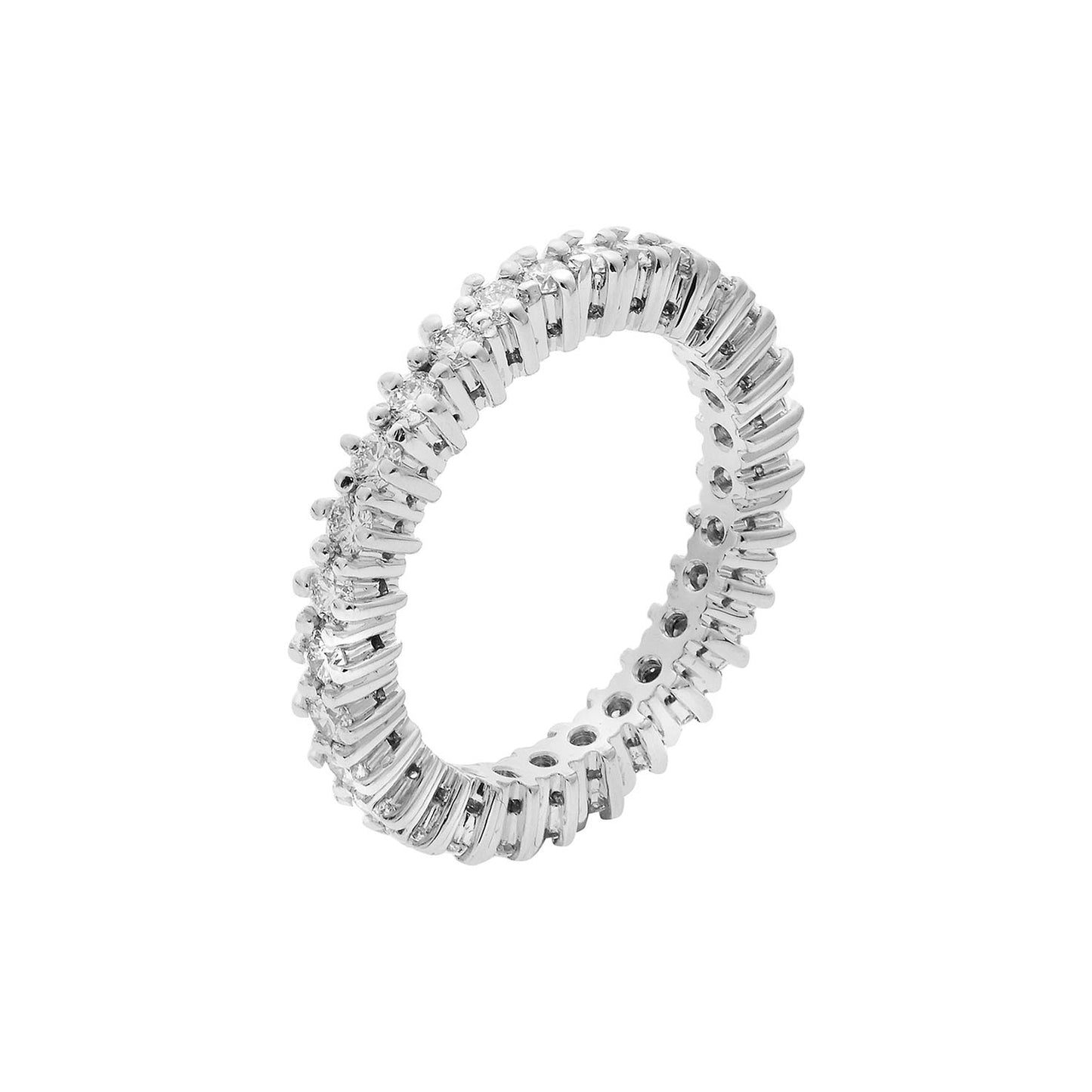 Diamond band 18 carat white gold.