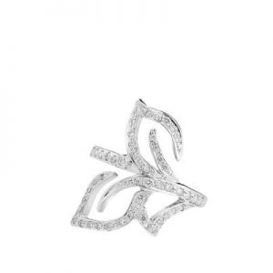 "Three leaves" diamond ring k18 white gold. Product Code : 1175DA54WD