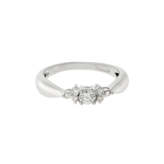 Solitaire brilliant cut ring 18k carat white gold. Product Code : 268D05SW