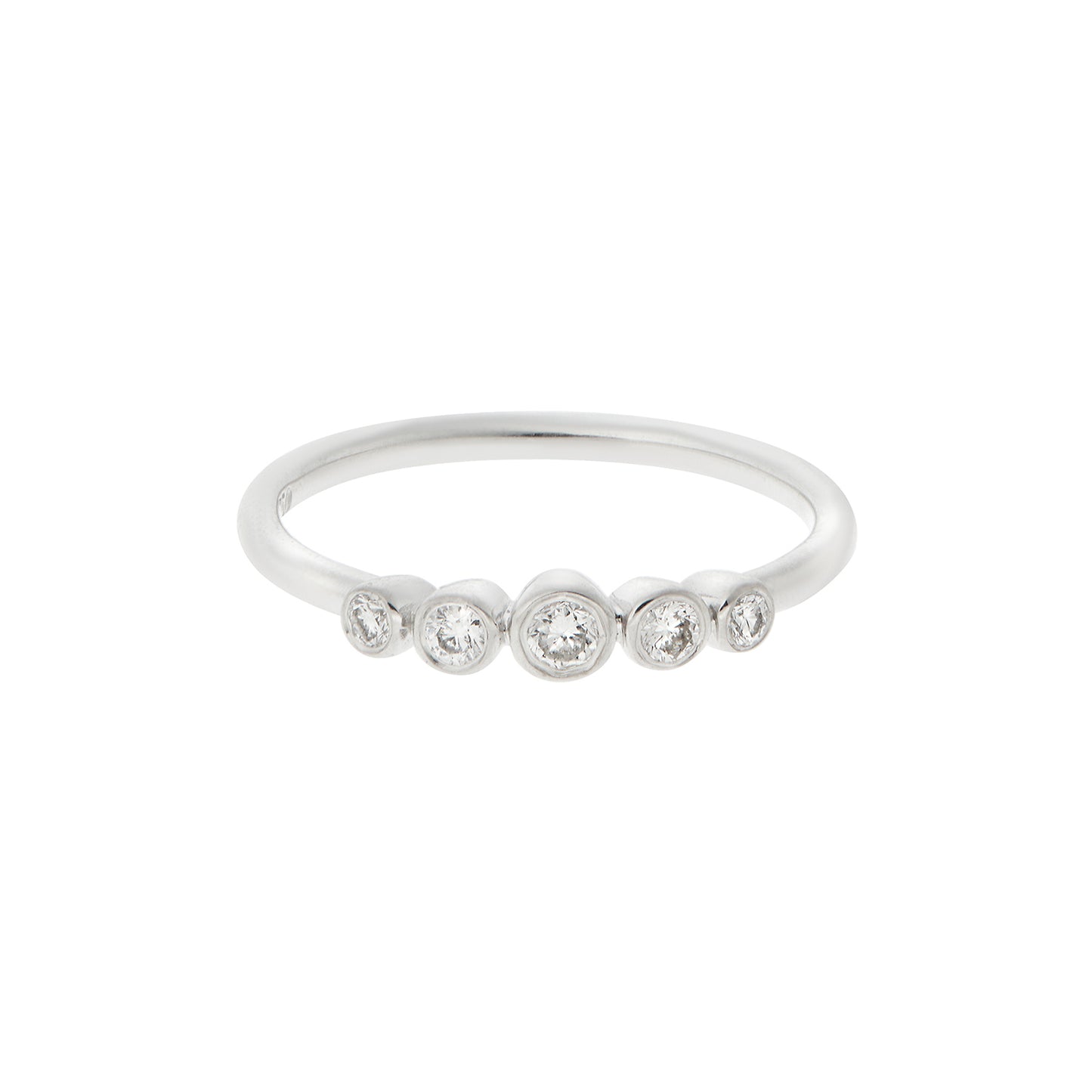 Diamond half-band 18k white gold. Product Code : 1333D058W