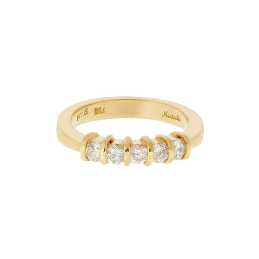 Diamond half band 18 carat yellow gold.    Product Code : 158DA31