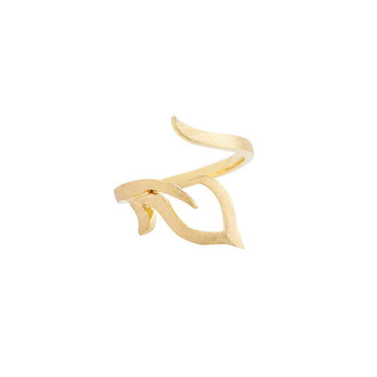 Leaf, 18 carat yellow gold ring. Product Code : 326DA55SY