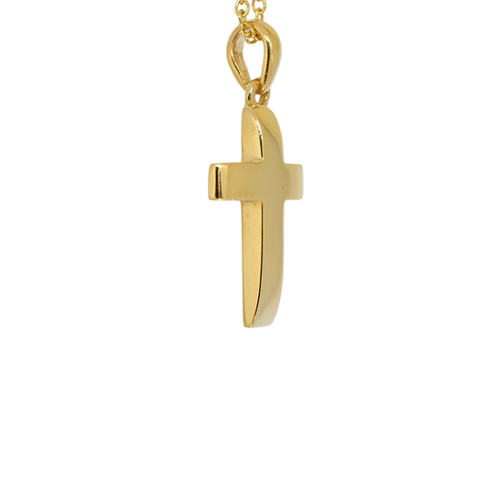 Handmade yellow gold 18K cross. Product code : 163ST104B