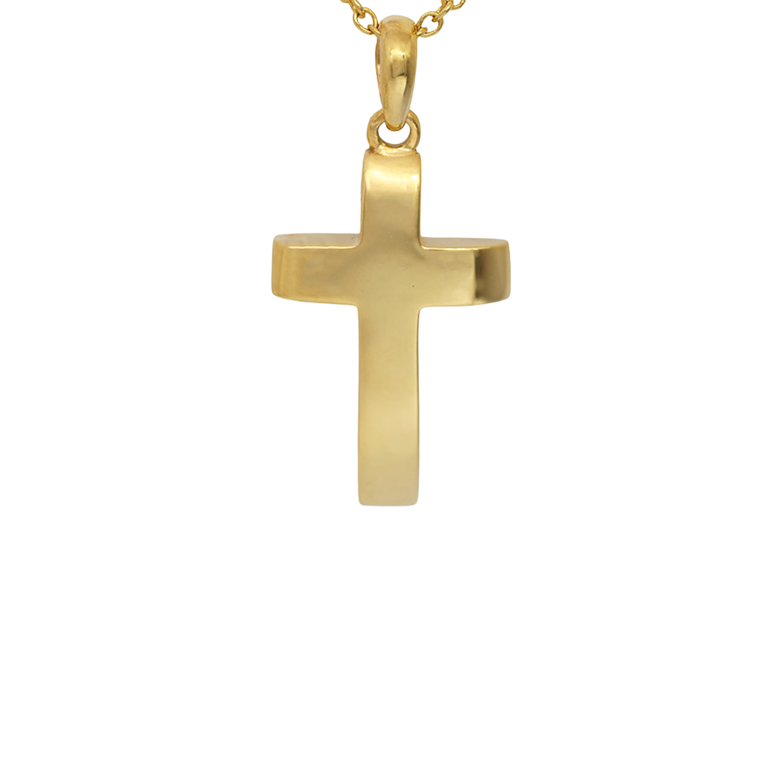 Handmade yellow gold 18K cross. Product code : 163ST104B