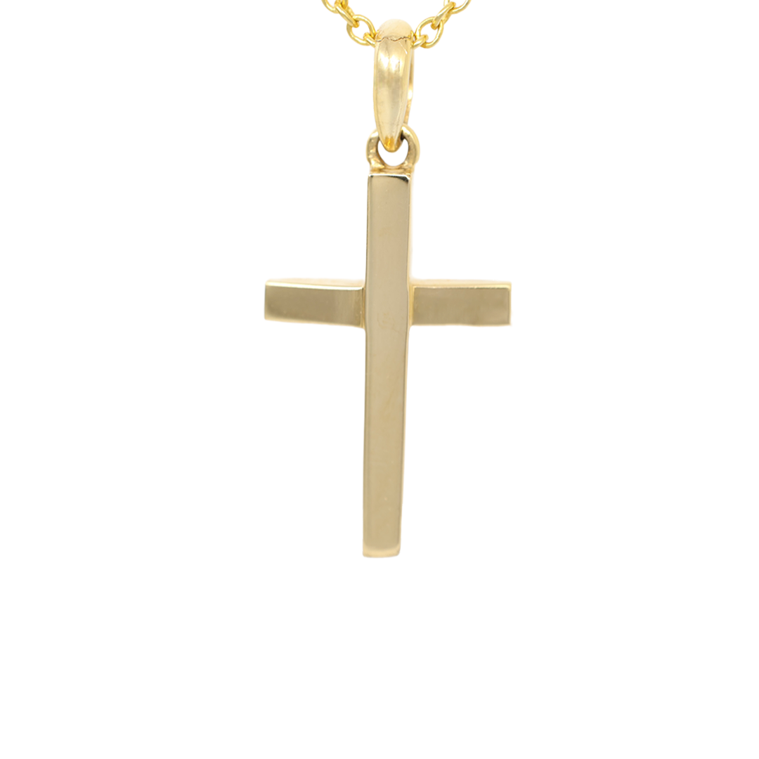 Handmade yellow cross 18K. Product code: 168ST97A