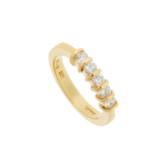 Diamond half band 18 carat yellow gold.    Product Code : 158DA31