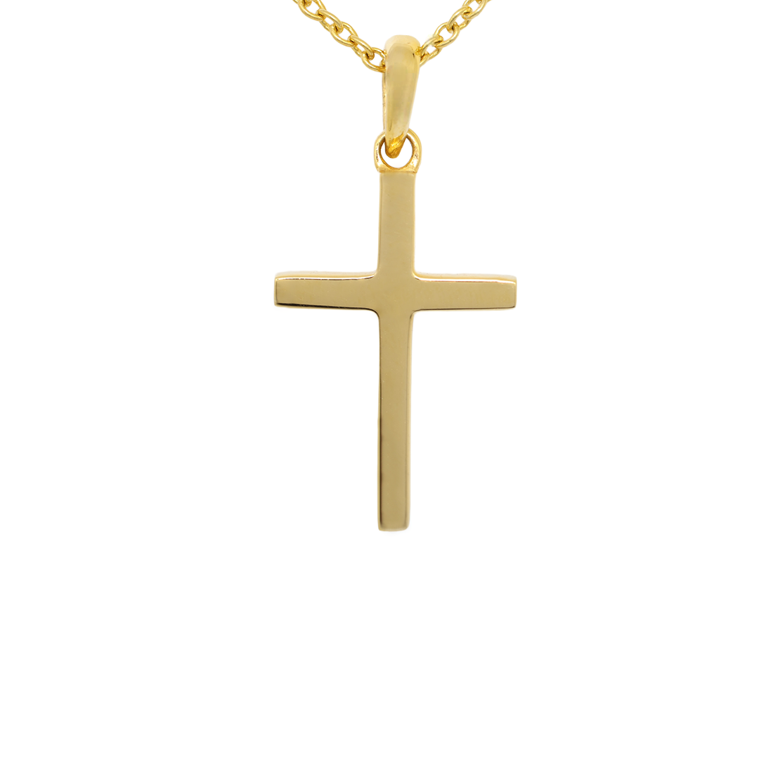 Handmade yellow cross 18K. Product code: 174ST97B