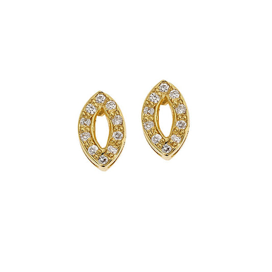 Diamond stud earrings, 18-carat yellow gold.  Product Code : 725SK24Y