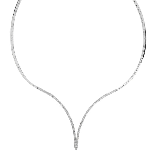 Necklace 18KT White Gold with Brilliant cut Diamonds. Product Code : 296HN090