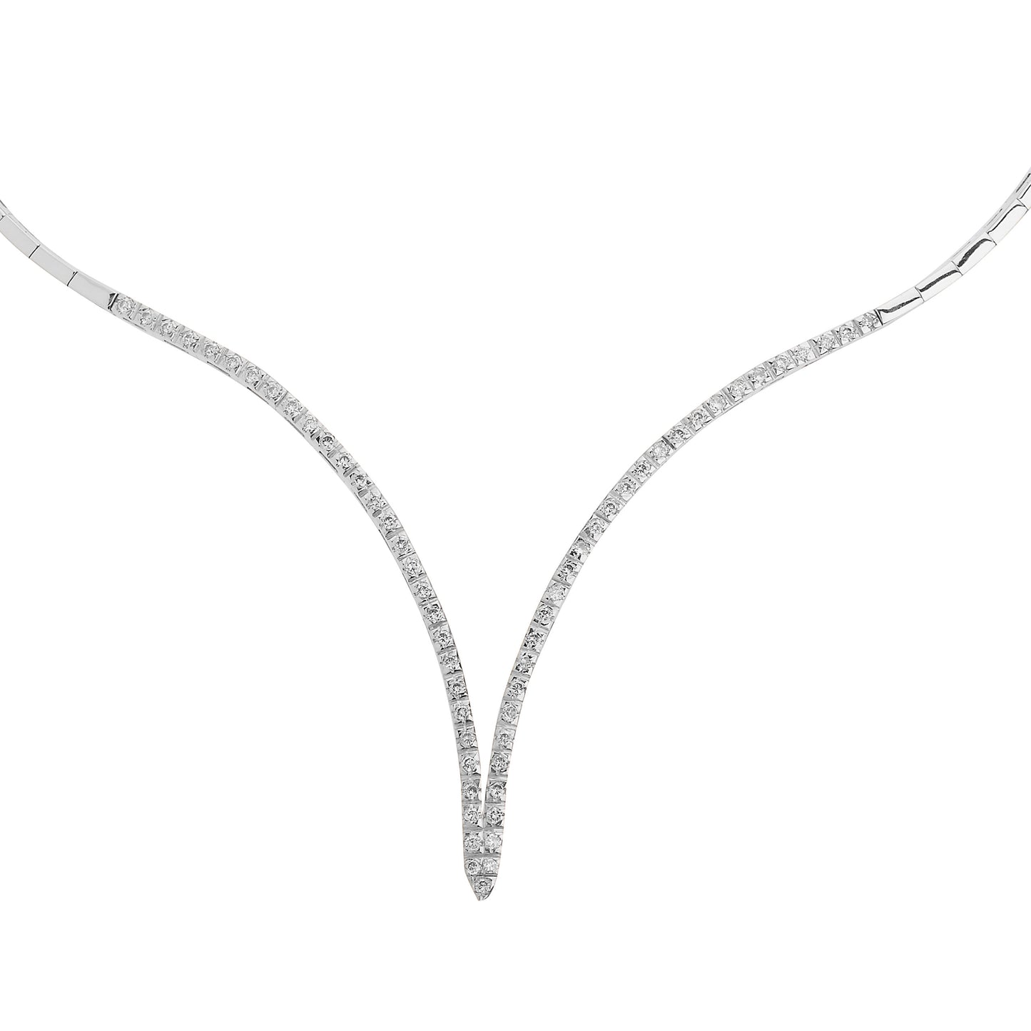 Necklace 18KT White Gold with Brilliant cut Diamonds. Product Code : 296HN090