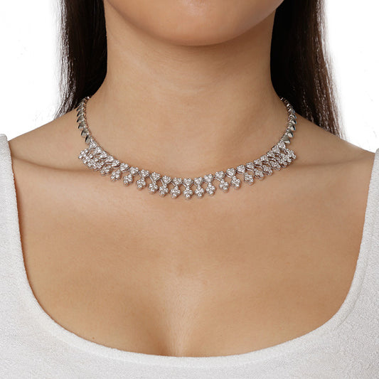 Necklace 18KT White Gold with Brilliant cut Diamonds. Product Code : 298KO33