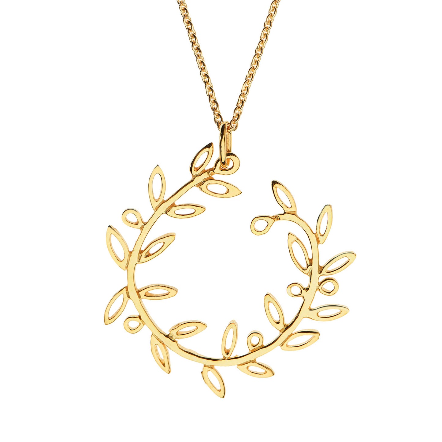 “Olive wreath” pendant gold-plated silver 925.    Product Code : 2.olivewreathpendant.