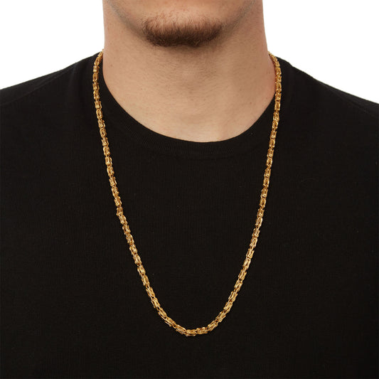 Chain Necklace for Men Gold KT18 or KT14 Handmade. Product code: 000101